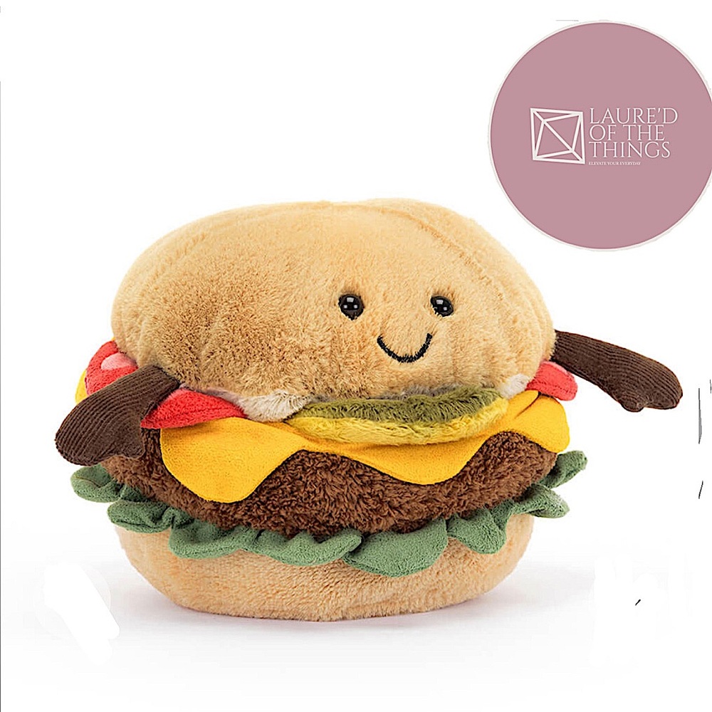 NWT JellyCat Amuseable Burger Plush Toy